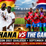 Ghana vs The Gambia: Black Stars Prepare for September 29 AFCON 2027 Qualifier in Accra