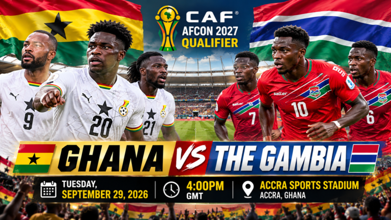 Ghana vs The Gambia: Black Stars Turn Focus to September 29 AFCON Qualifier