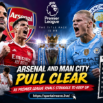Premier League title race between Arsenal and Manchester City