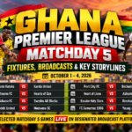 Ghana Premier League Matchday 5: Fixtures, Broadcasts and Key Storylines